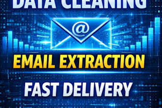 clean messy text data and extract emails using python