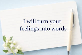 write emotional messages and letters for you