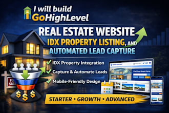 do gohighlevel real estate website idx property listing automated lead capture