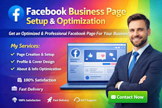 create facebook buisness page, design banner