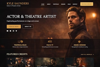 design a wix website for actors theatre artists dancers with resume reel
