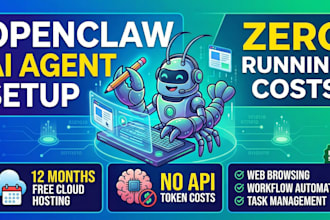 setup openclaw ai autonomous agent with 12 months free hosting