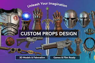 design cosplay print and paint for props, gear, character and accessories