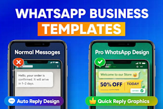 design whatsapp business auto reply templates for your brand
