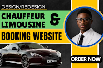 design limousine website, chauffeur website, taxi booking website, taxi website