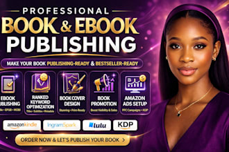 book publishing, ebook formatting, publish book on amazon KDP, ingramspark, lulu