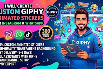 create custom animated GIF stickers for instagram and whatsapp