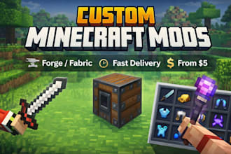 develop a professional forge or fabric mod for minecraft