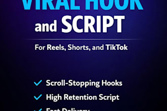 write viral hooks and short script for instagram reels and you tube shorts
