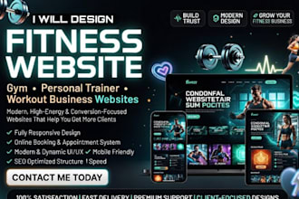 design fitness website gym website personal trainer website workout business