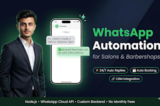 build a whatsapp automation bot and ai booking system