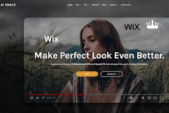 design a wix website for videographer photographer filmmaker with portfolio reel