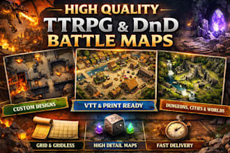 create a high quality for your ttrpg dnd battle maps, rpg and games fantasy