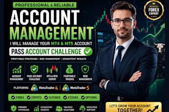 do account management, pass account challenge, mt4 or mt5