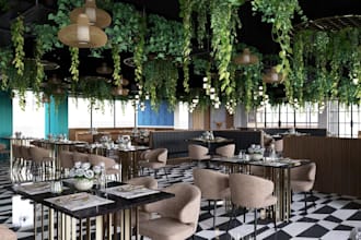 turn 2d layout to cgi render,3d restaurant interior, profitable commercial space
