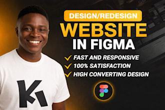 design modern website UI UX in figma, responsive web design