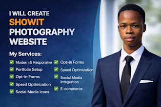 design professional photography website using showit