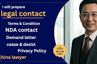 do legal contract agreement terms and conditions nda privacy policy china lawyer