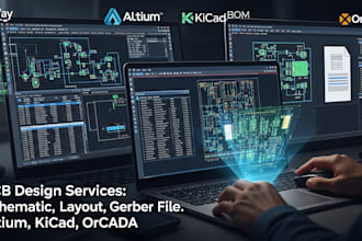 design schematic, pcb layout, bom and gerber file in altium, kicad, orcad