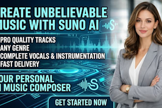 create original suno ai songs, custom music and ai jingles for your brand