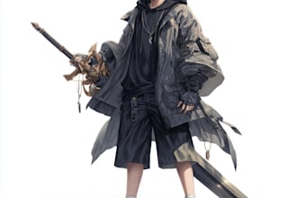 do a create professional anime character artwork