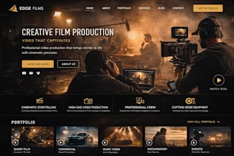 design a cinematic website for videographer filmmaker personal brand portfolio