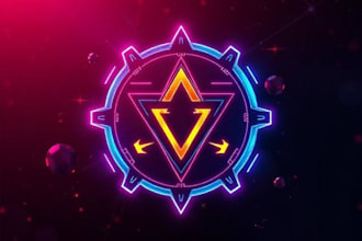 design futuristic cyberpunk logo or typography