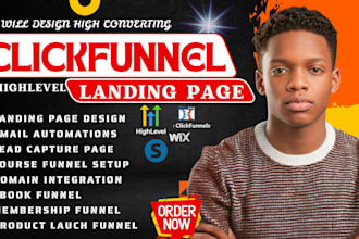 design clickfunnels, gohighlevel webflow, systeme io website landing page expert