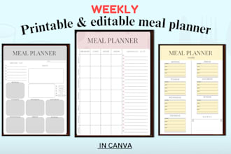 printable editable meal planner