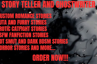 write nsfw custom erotica fanfiction story dark bdsm futa furry catfight taboo