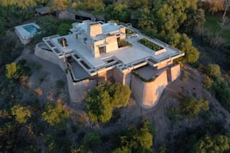 3d hill house design, residential site plan cgi render, 3d terrain design model