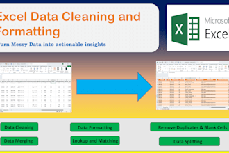 clean,format,merge and split data in excel