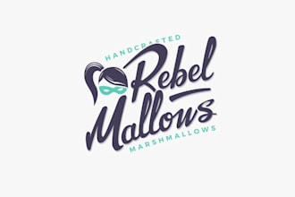 make rebel mallows logo for handcrafted marshmallows