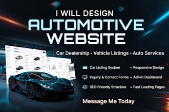 design automotive website car dealership website car wash website landing page