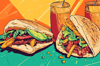create food pop art of your food pop art