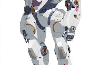 create retro mecha or scifi gundam art