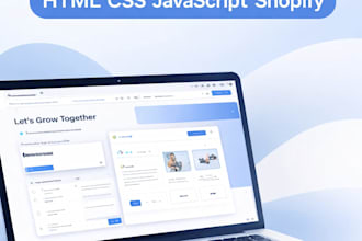 design a responsive shopify HTML CSS javascript website