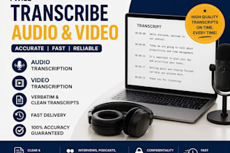 transcribe your audio or video accurately in english