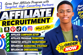 recruit targeted affiliates and grow your affiliate program or MLM funnel