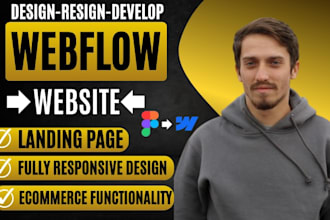 design develop webflow website redesign webflow landing page