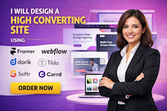 desidgn high converting site with farmer webflow dorik tilda softr carrd