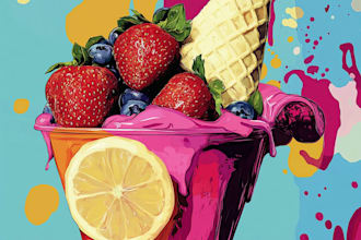 design food pop art of your food pop art