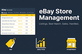 manage your ebay store, create listings, and optimize for best match