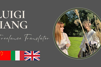 be your chinese italian interpreter