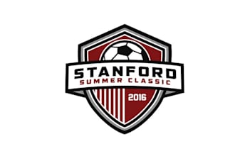 design monogram super soccer tournament logo