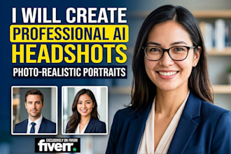 create professional ai headshots and photo realistic portraits