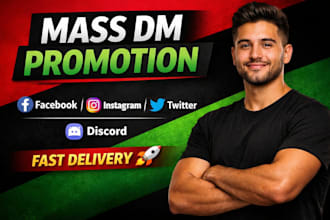 mass dm facebook share twitter instagram discord link outreach