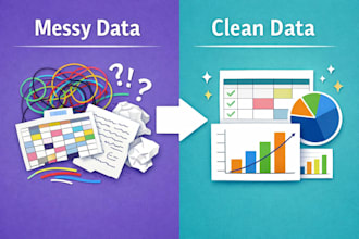 clean and organize your messy data using python, excel, and sql