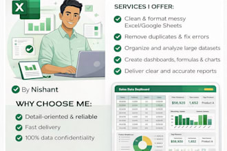 clean up your messy excel data create reports and build dashboard