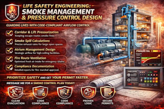 corridor pressurization, lift shaft hvac, and smoke management design